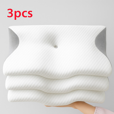 Orthopedic Memory Foam Cervical Pillow Ergonomic Butterfly Neck Support For Pain Relief And Alignment by Wave & Hang