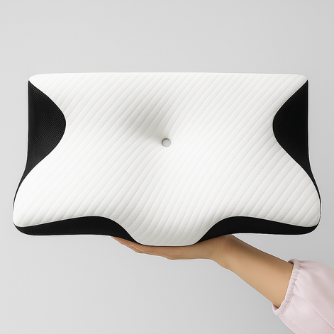 Orthopedic Memory Foam Cervical Pillow Ergonomic Butterfly Neck Support For Pain Relief And Alignment by Wave & Hang