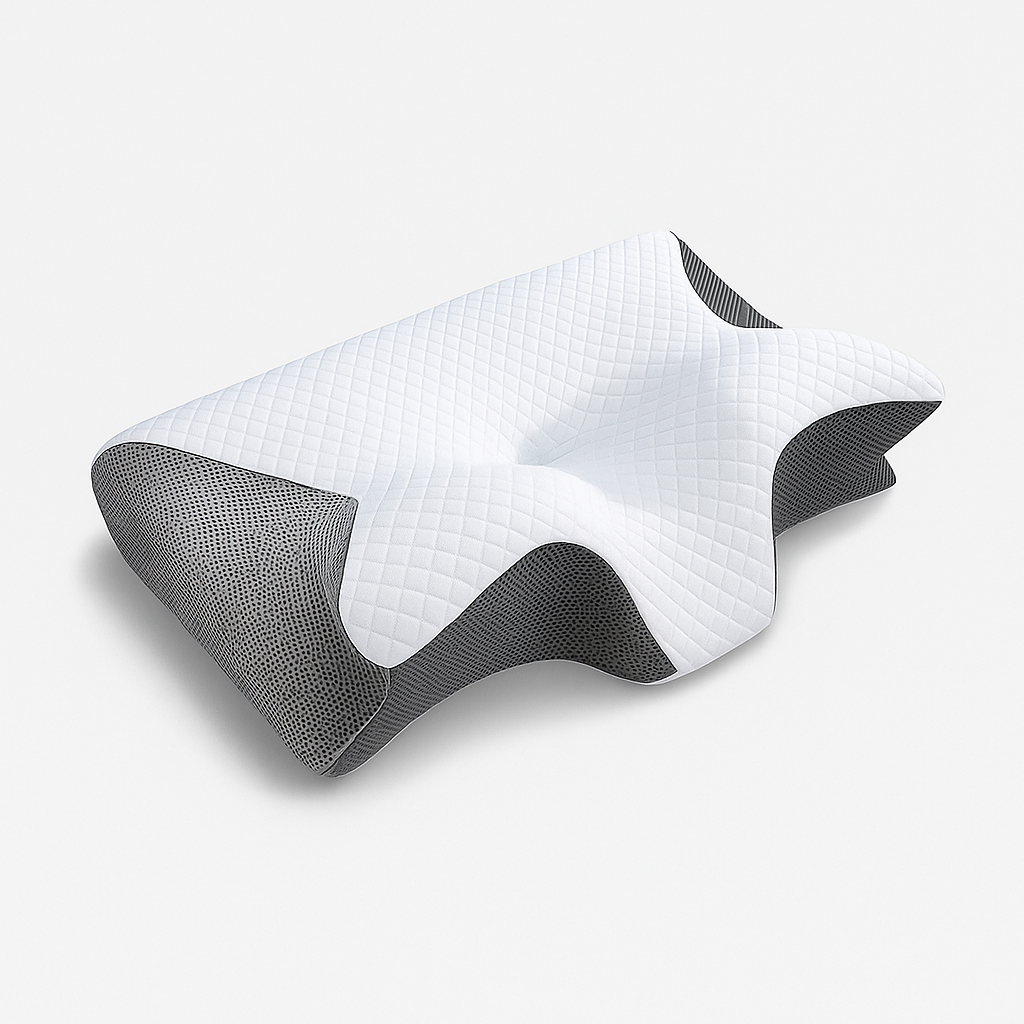Orthopedic Memory Foam Cervical Pillow Ergonomic Butterfly Neck Support For Pain Relief And Alignment by Wave & Hang