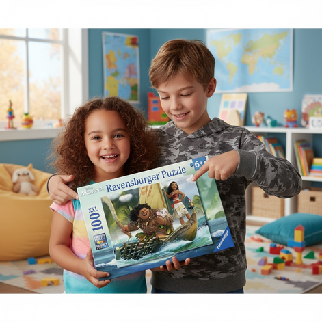 Ravensburger Disney Moana One Ocean One Heart 100-Piece Puzzle by Wave & Hang