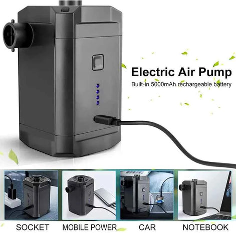 Wireless Electric Air Pump – Portable Rechargeable Inflator for Swimming Pools, Toys & Outdoor Gear