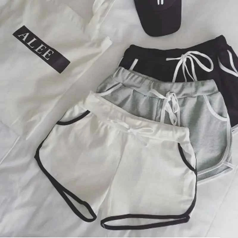 Loose High-Waisted Yoga & Beach Shorts – Casual Cotton Comfort