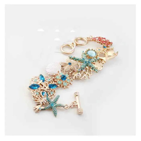 Ocean-Themed Starfish & Anchor Bracelet – 99 Carat Inspired Jewelry