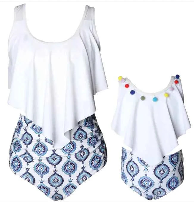 Mommy & Me Matching Bikini Set – Stylish Family Swimwear Collection