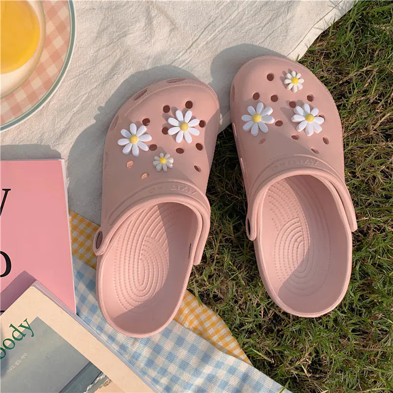 🌸 Summer Floral Non-Slip Slippers – Lightweight EVA Sandals for Beach, Home & Outdoor Fun