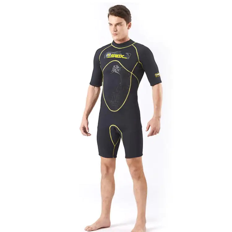 Pro Surf – Men’s Back Zipper Neoprene Wetsuit (Short Sleeve Diving Suit)