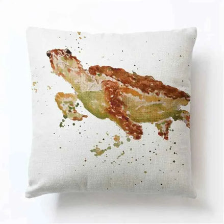 Ocean Turtle Cushion Cover – Decorative Sea-Inspired Pillow Case (4 Styles, 45x45 cm)