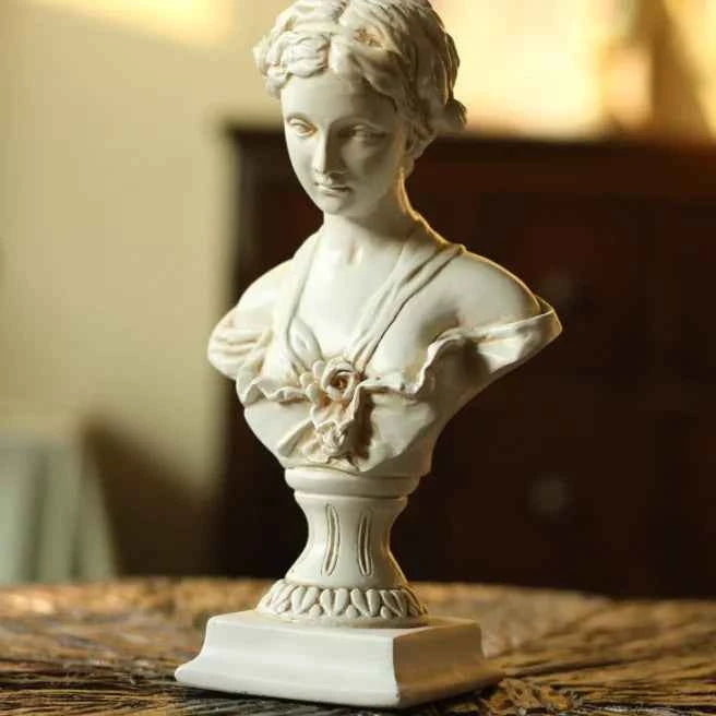 Resin Venus Bust Sculpture | Classical Decorative Statue for Living Room | Elegant Home Decor Figurine 23.5cm