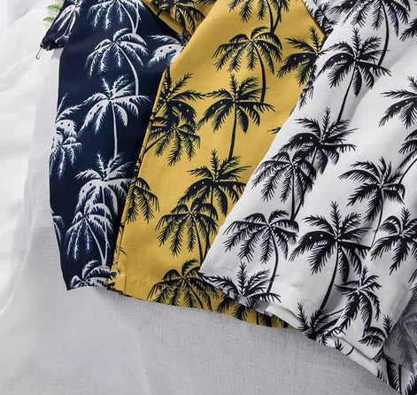 Men’s Short Sleeve Beach Floral Shirt | Tropical Button-Up Summer Shirt for Casual, Vacation & Resort Wear