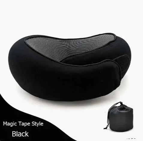 Premium Memory Foam Travel Neck Pillow | Ergonomic U-Shaped Support Cushion for Flights, Car & Office
