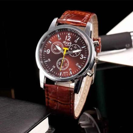 Unisex Fashion Leather Quartz Watch – Casual & Elegant Style