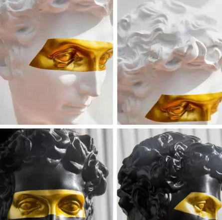 David Art Sculpture – Modern Resin Bust with Vintage Classical Design