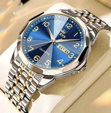 AquaTime Men’s Digital Quartz Watch – Waterproof, Calendar Display