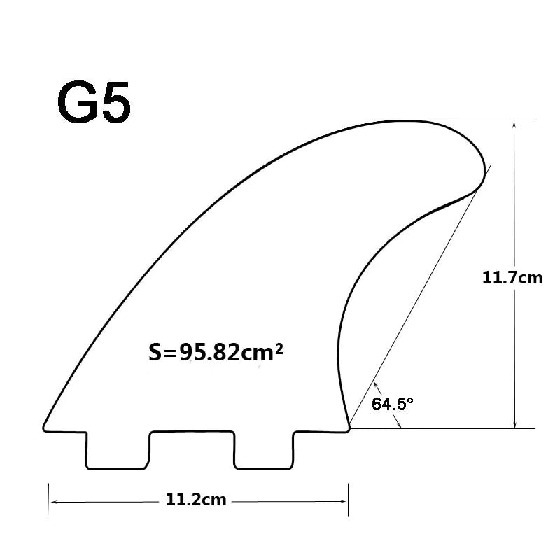FCS G3/G5/G7 Surfboard Fins – Honeycomb Fiberglass Thruster Set for Ultimate Control & Speed