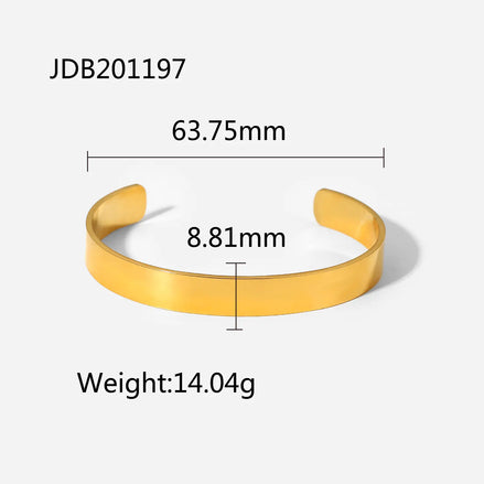 Vintage Stainless Steel Bracelet – Women’s Gold Bangle Jewelry
