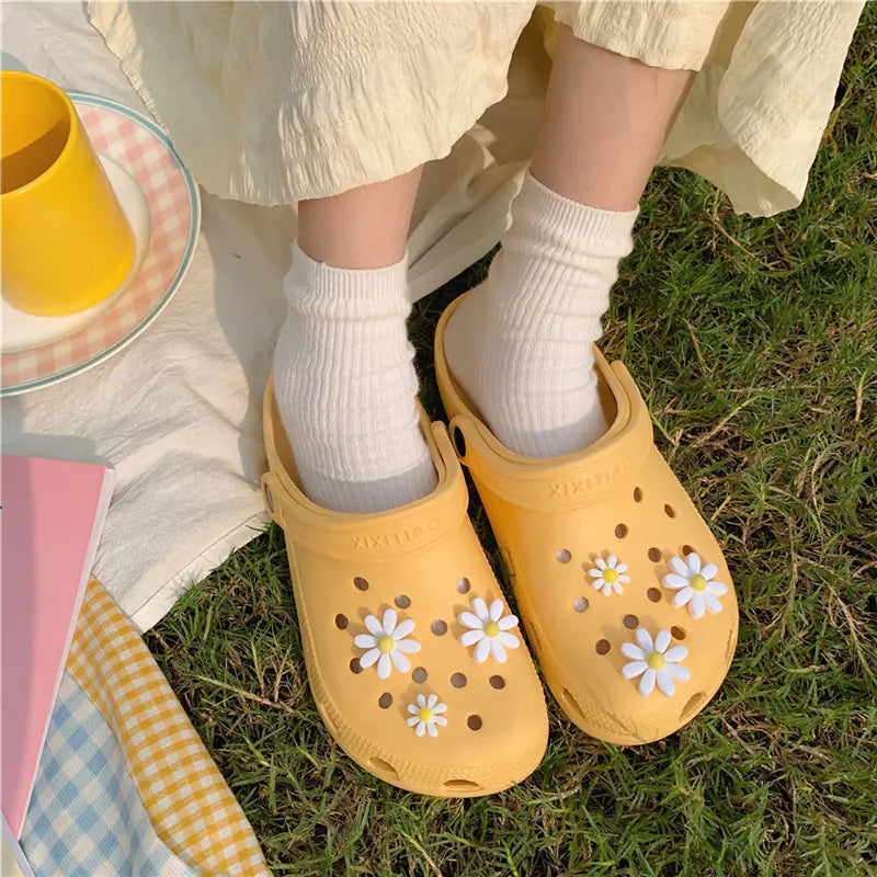 🌸 Summer Floral Non-Slip Slippers – Lightweight EVA Sandals for Beach, Home & Outdoor Fun