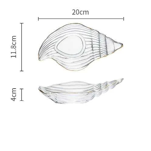 Ocean-Inspired Gold Trim Dish Set – Shell & Star Plates