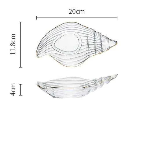 Ocean-Inspired Gold Trim Dish Set – Shell & Star Plates