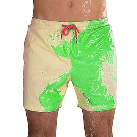 Color-Changing Beach Shorts – Heat & Water Reactive Swimwear