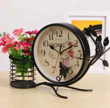 Vintage Minimalist Wall Clock | Retro Owl Design Wall Art Clock | Silent Sweep Hanging Clock for Living Room & Bedroom