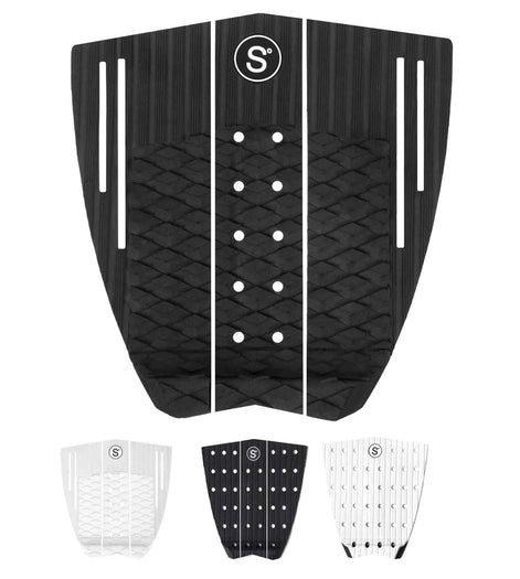 SYMPL Premium Surfboard Traction Pad – 3 Piece Deck Pad with 3M Adhesive & Arch Support (Fits Fish, Square, Swallow & Round Tail Boards)