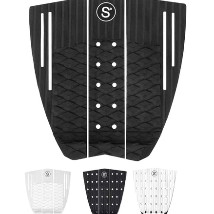 SYMPL Premium Surfboard Traction Pad – 3 Piece Deck Pad with 3M Adhesive & Arch Support (Fits Fish, Square, Swallow & Round Tail Boards)