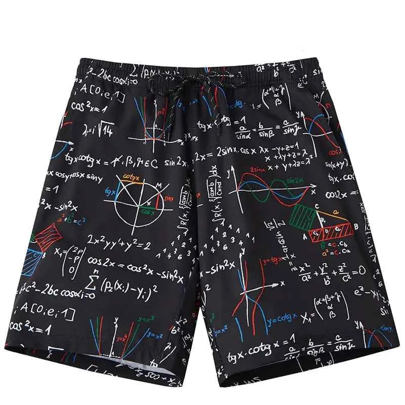 Pineapple & Lion Print Beach Shorts – Fun Summer Swimwear