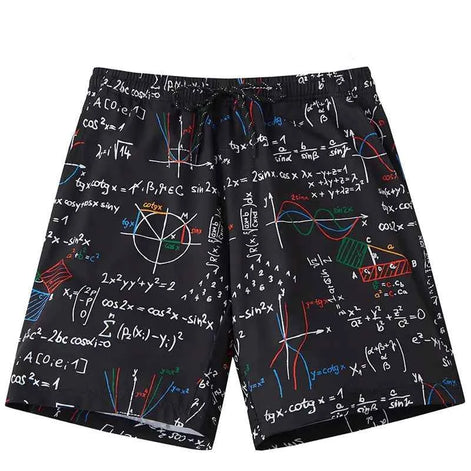 Pineapple & Lion Print Beach Shorts – Fun Summer Swimwear