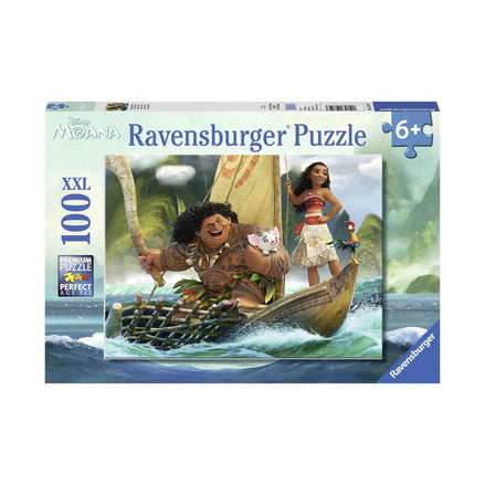 Ravensburger 10719 Disney Moana 100-Piece Puzzle – “One Ocean One Heart” Kids Jigsaw with Maui, Hei Hei & Pua | Ocean Adventure Educational Toy