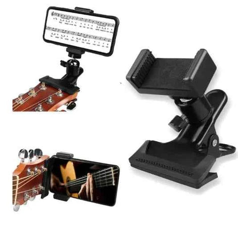BrandName Phone Guitar Clip Stand – Secure Smartphone Attachment