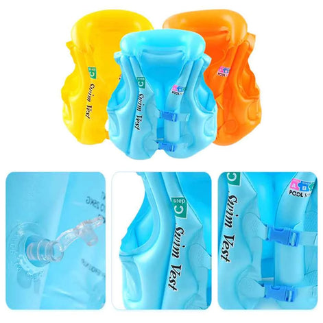 Children’s Inflatable Life Jacket – Safe & Comfortable Swim Vest for Kids Ages 3–10 (PVC Material, Adjustable Buckles)