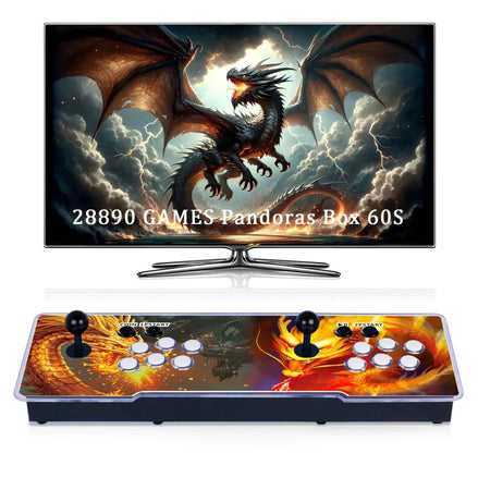 RegiisJoy 28890 in 1 Pandoras Box 60S Arcade Game Console Retro Game Machine for PC & Projector & TV 2-4 Players3D Games Search/Hide/Save/Load/Pause Games