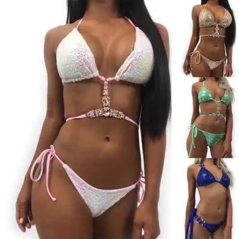 Dazzling Sequin Bikini Set – Luxury Sparkle Swimwear for Bold Summer Style