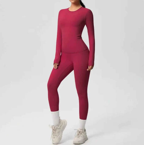 Premium Double-Sided Yoga Suit – Seamless, Stretch & Comfort