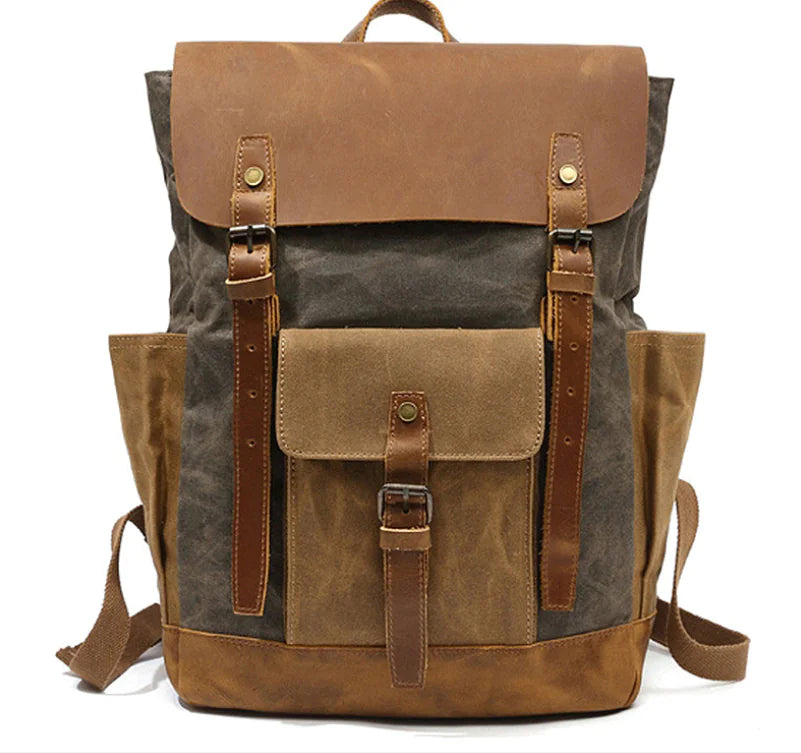 Vintage Canvas Backpack – Waterproof, Shockproof & Stylish Travel Bag