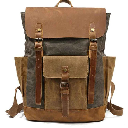 Vintage Canvas Backpack – Waterproof, Shockproof & Stylish Multi-Purpose Travel Bag