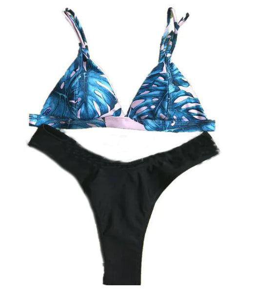 ✨ Tropical Elegance Bikini Set – Sexy Swimsuit Thong Style