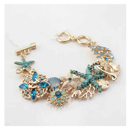 Ocean-Themed Starfish & Anchor Bracelet – 99 Carat Inspired Jewelry