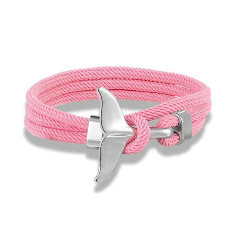 Ocean Whale Tail Anchor Bracelet – Adjustable Nautical Rope Bracelet for Couples & Ocean Lovers