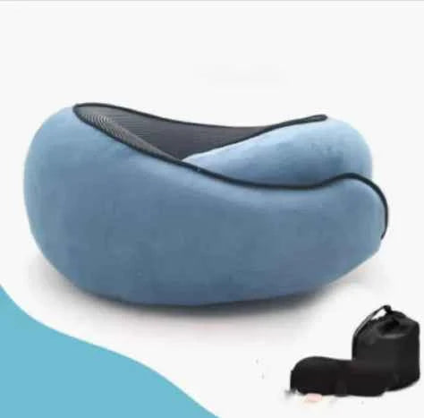 Premium Memory Foam Travel Neck Pillow | Ergonomic U-Shaped Support Cushion for Flights, Car & Office