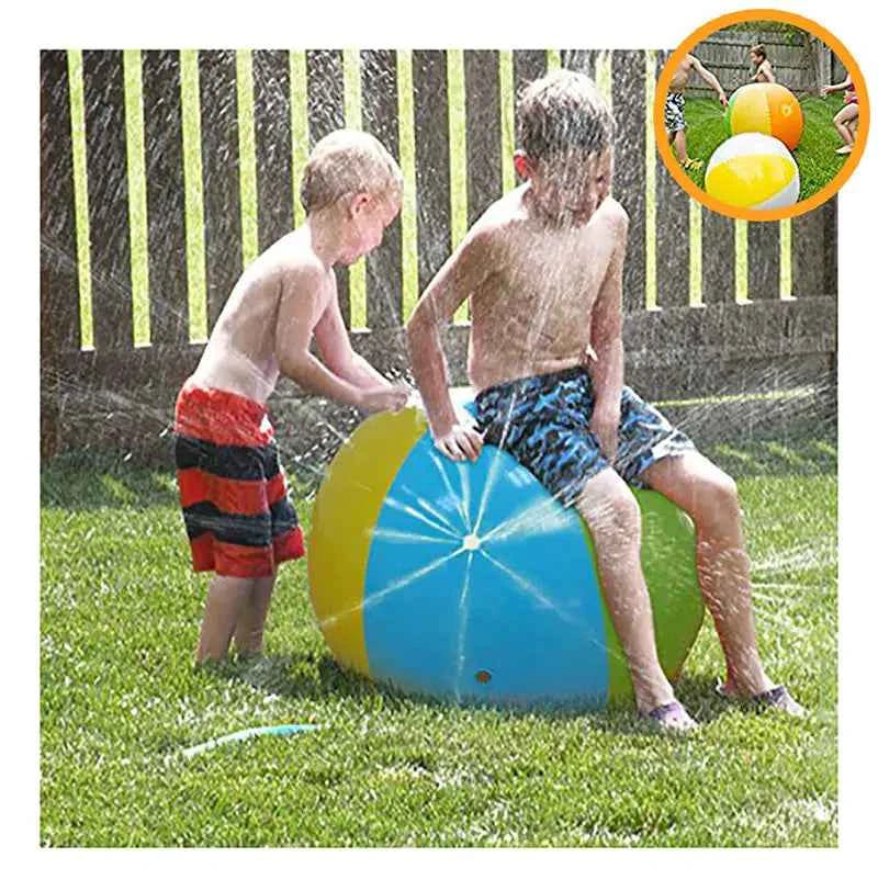Inflatable Summer Water Polo Ball – Giant Outdoor Spray Beach Toy for Kids & Adults (Eco-Friendly PVC, Multicolor)