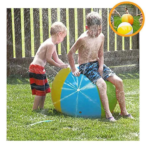 Inflatable Summer Water Polo Ball – Giant Outdoor Spray Beach Toy for Kids & Adults (Eco-Friendly PVC, Multicolor)