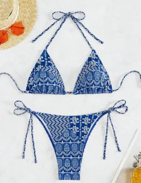 Bohemian Style Bikini Set – Sexy Summer Swimwear with Tribal Print