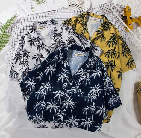 Men’s Short Sleeve Beach Floral Shirt | Tropical Button-Up Summer Shirt for Casual, Vacation & Resort Wear