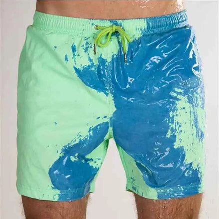 Color-Changing Beach Shorts – Heat & Water Reactive Swimwear
