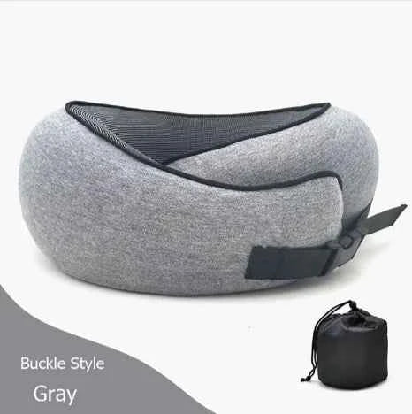 Premium Memory Foam Travel Neck Pillow | Ergonomic U-Shaped Support Cushion for Flights, Car & Office
