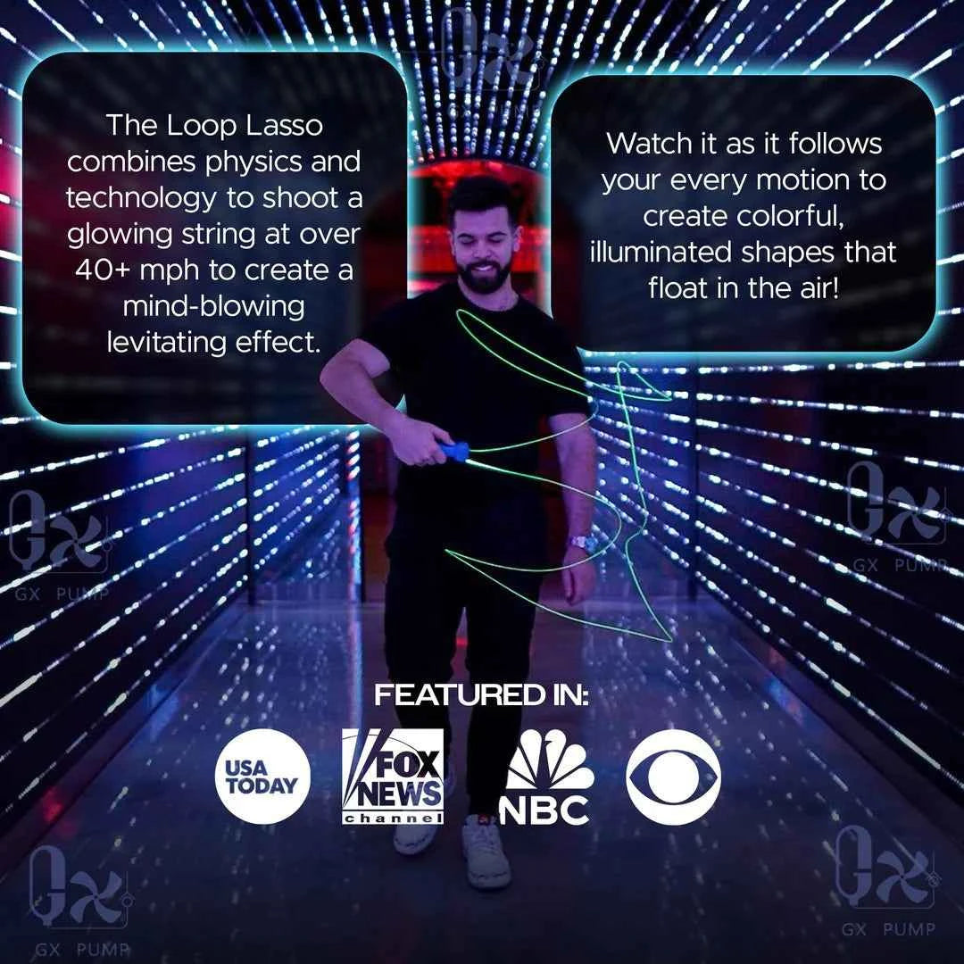 Glow-in-the-Dark String Rope Launcher – Rechargeable Light-Up Rope Toy for Kids & Adults, Interactive Night Play Gadget with Luminous Strings, Stress Relief & Hand-Eye Coordination Fun