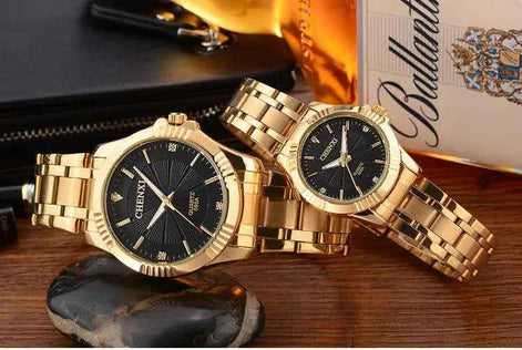 Couple’s Waterproof Quartz Watch – Deluxe Morning Edition, Unisex