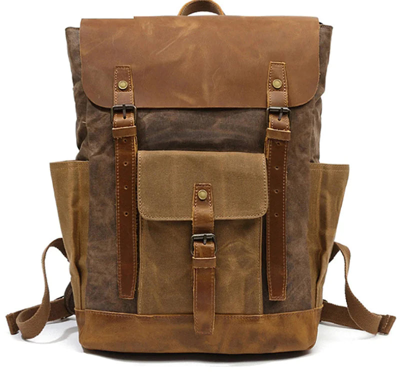 Vintage Canvas Backpack – Waterproof, Shockproof & Stylish Travel Bag