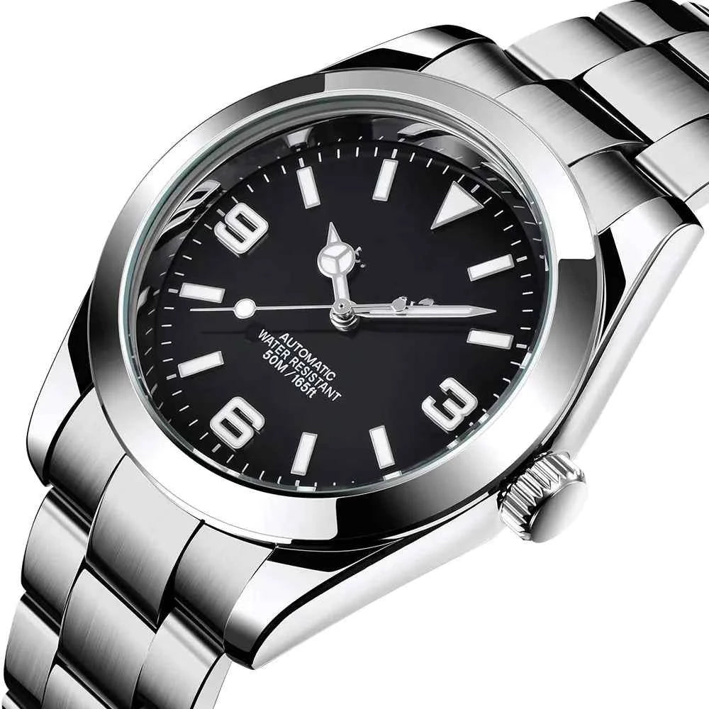 Men’s Automatic Mechanical Watch – Stainless Steel, Waterproof, Self-Winding